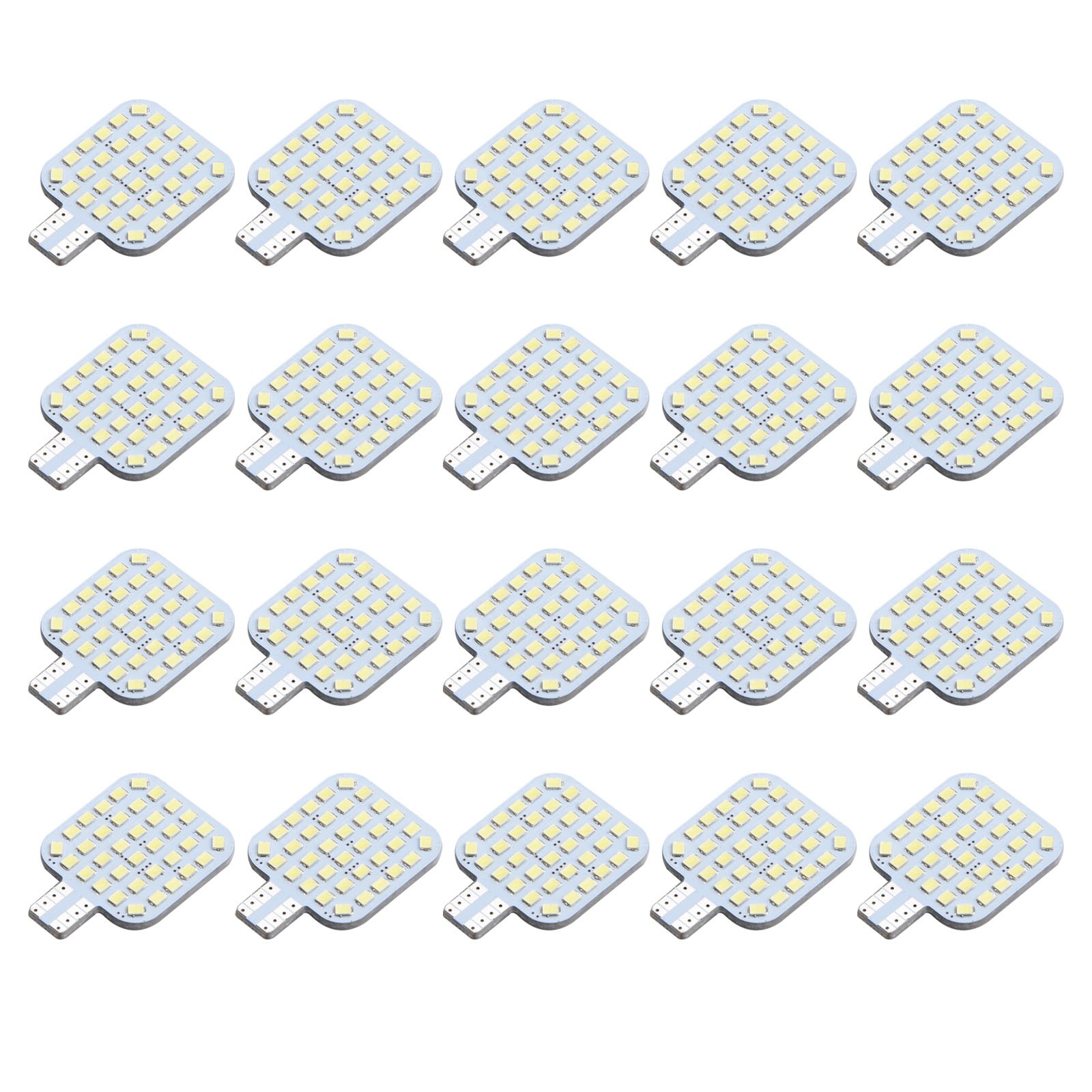 20pcs T10 LED Interior Light Bulbs Full Aluminum 2835 SMD Xenon White 12V RV