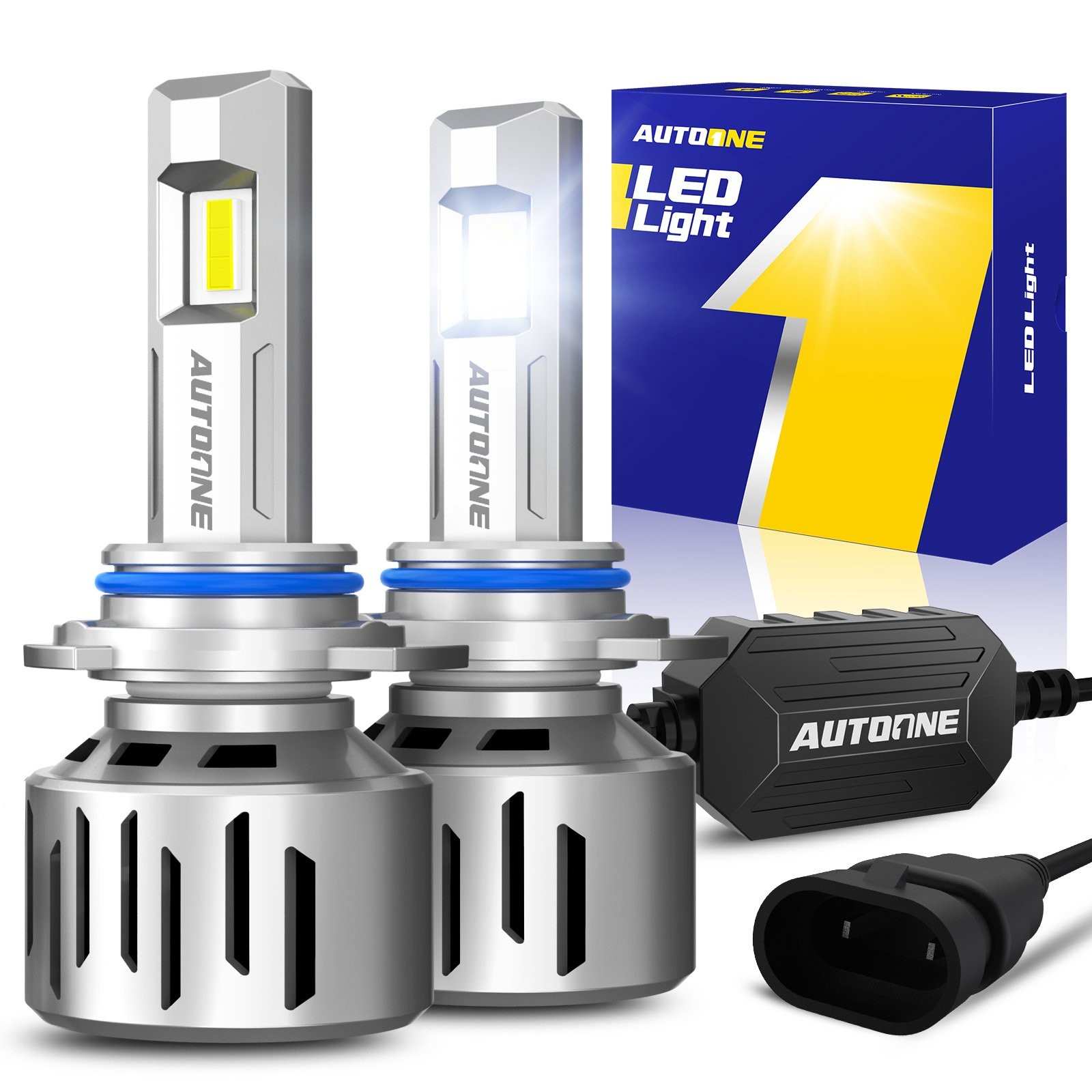 9012 Headlight HIR2 Light LED Bulbs Head Lamp Cool White 6500K High Power Lamp