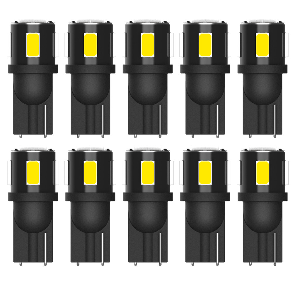 20X 100LM T10 Xenon White Interior Dome LED Light Bulbs W5W 192 168 194 5630-SMD