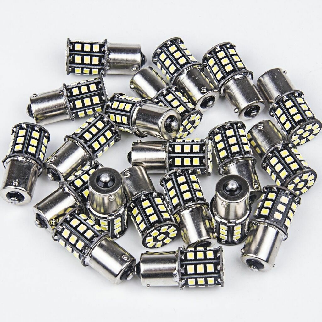 10pcs Super Bright White 1156 RV Trailer 33-SMD LED 1141 Interior Light Bulbs US