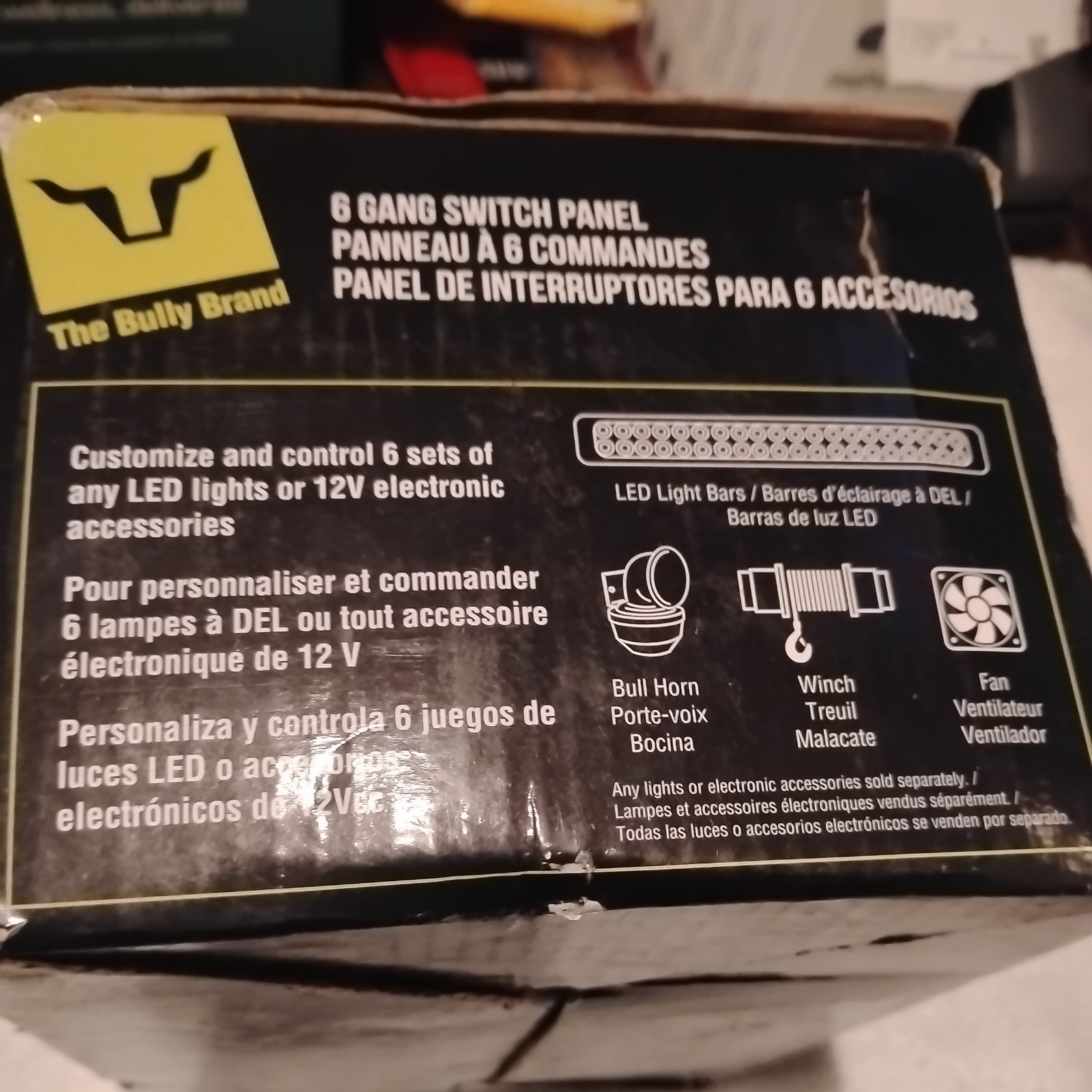 The Bully Brand Bs-100 6 Gang Switch Panel Fit For 12-24V DC NEW