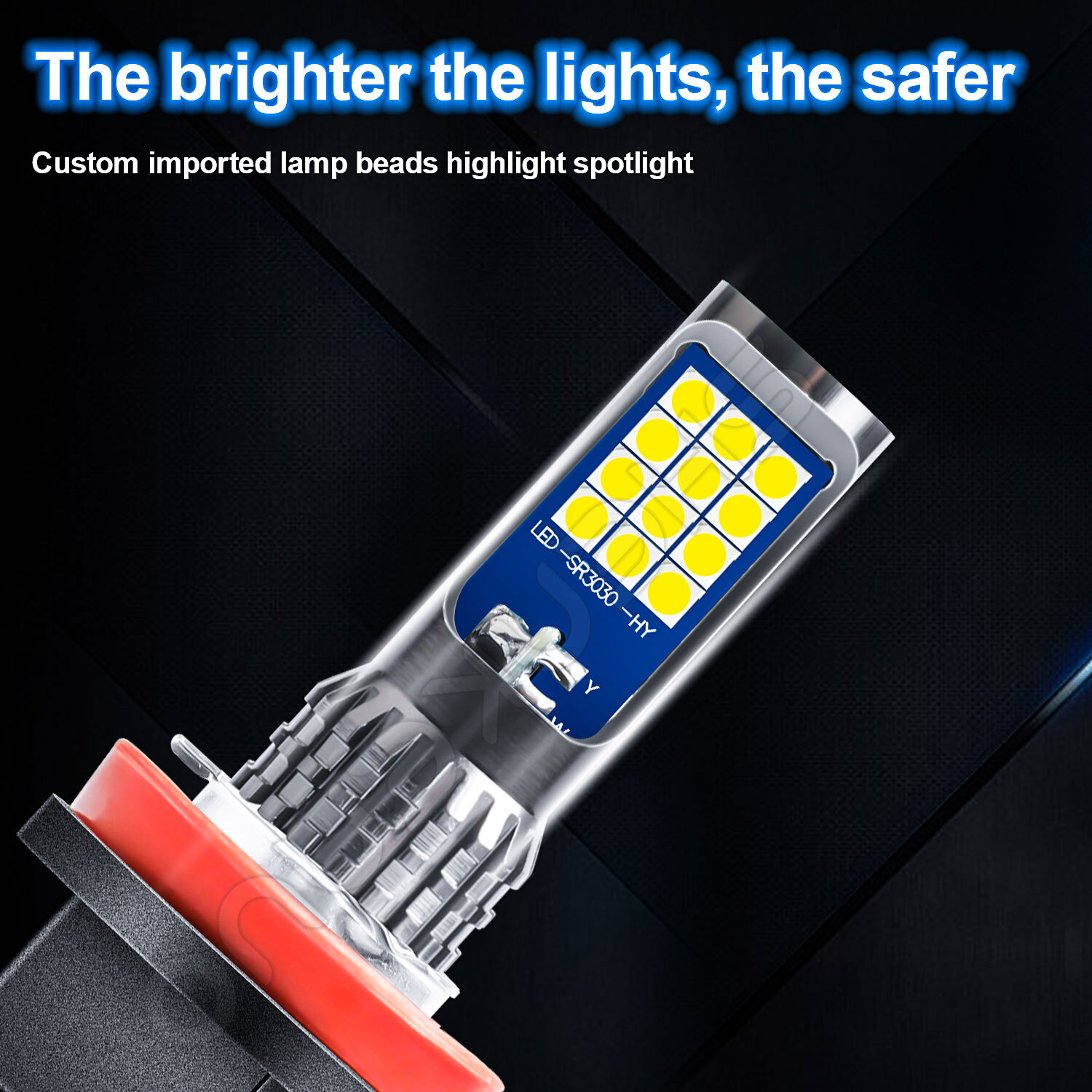 2x H11 H8 6000K White+3000K Yellow Dual Color LED Fog Light Driving Bulb DRL US