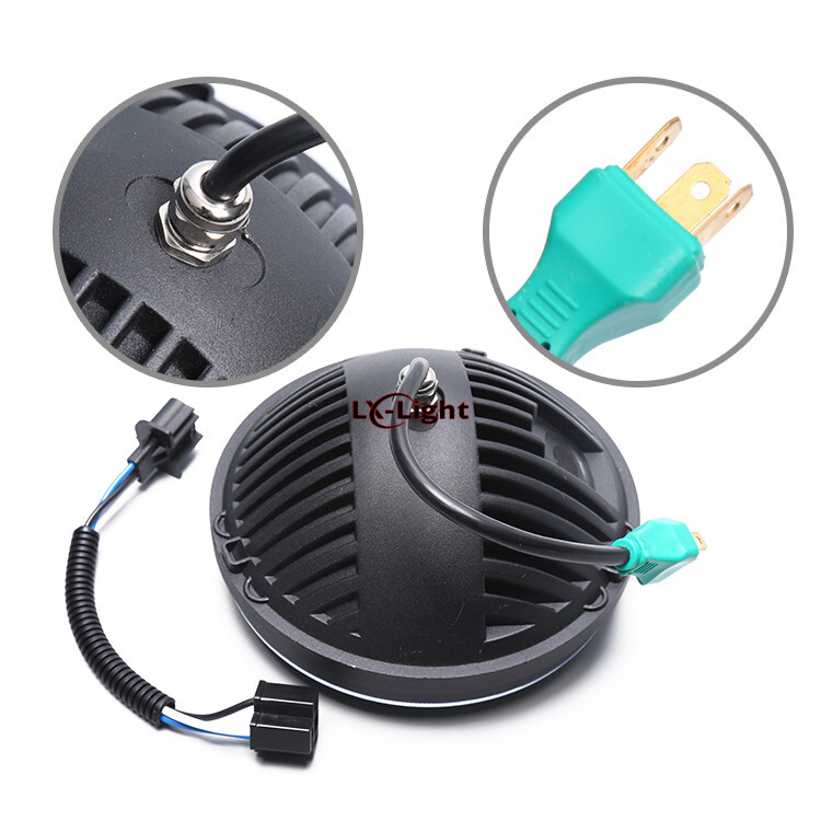 Newest 7″ Round Led Headlight Hi-Lo for Jeep Wrangler JK LJ TJ for Chevy C10 C20