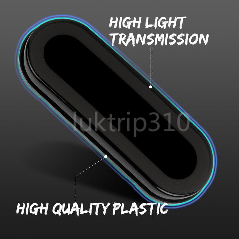 2x Amber/White Oval LED Truck Trailer Stop Turn Tail Brake Lights Flowing DRL US