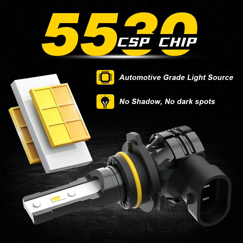 2X H10 9145 9045 LED Fog Light Bulbs DRL Switchback Dual Color White Amber 60W