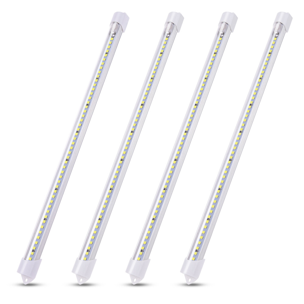 4Pcs 12V 48LEDs RV Ceiling Dome Light Bar Interior Lights Kit for Trailer Camper