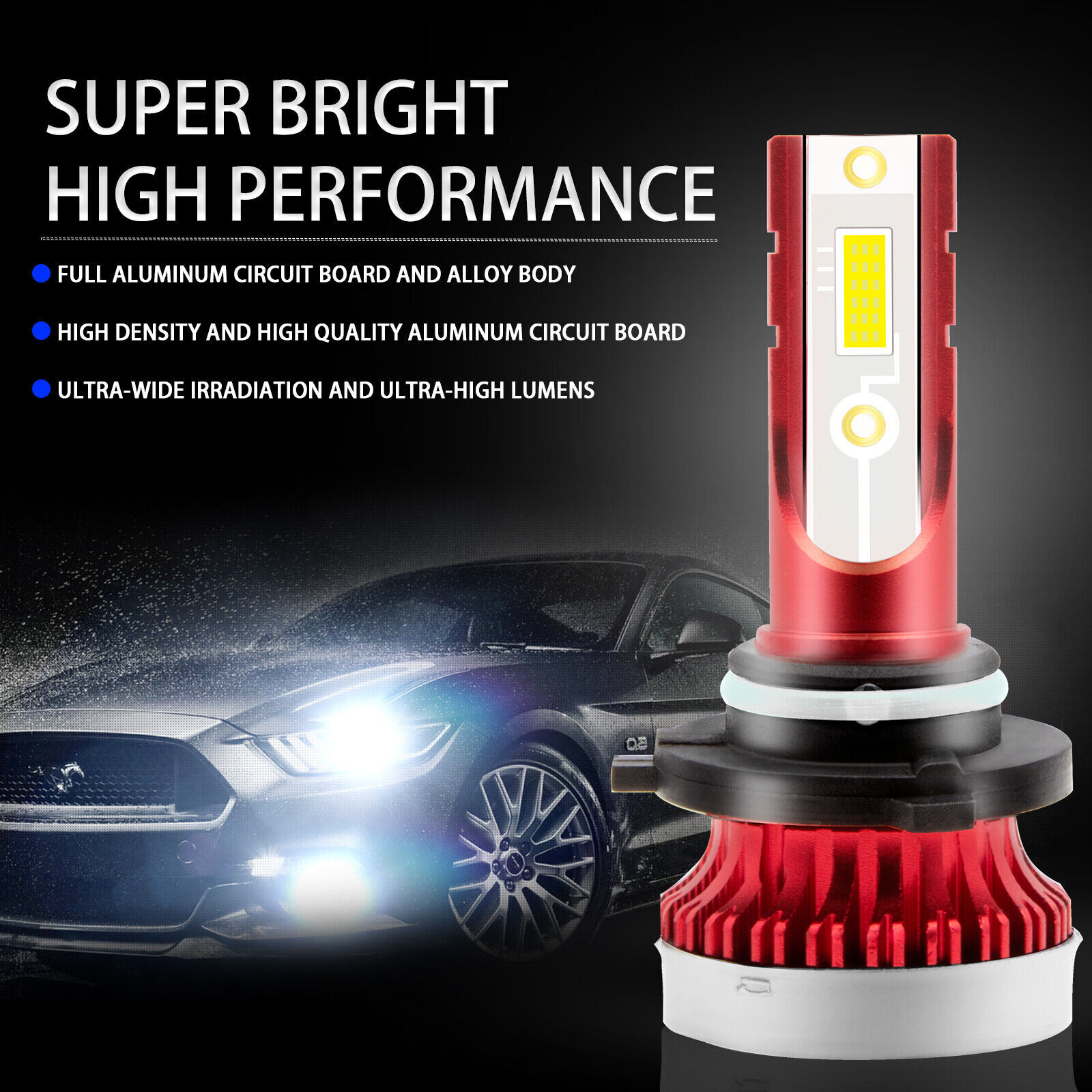 2x 9005 6000K White LED Daytime Running Light Bulbs For Acura ILX TSX MDX TL RL