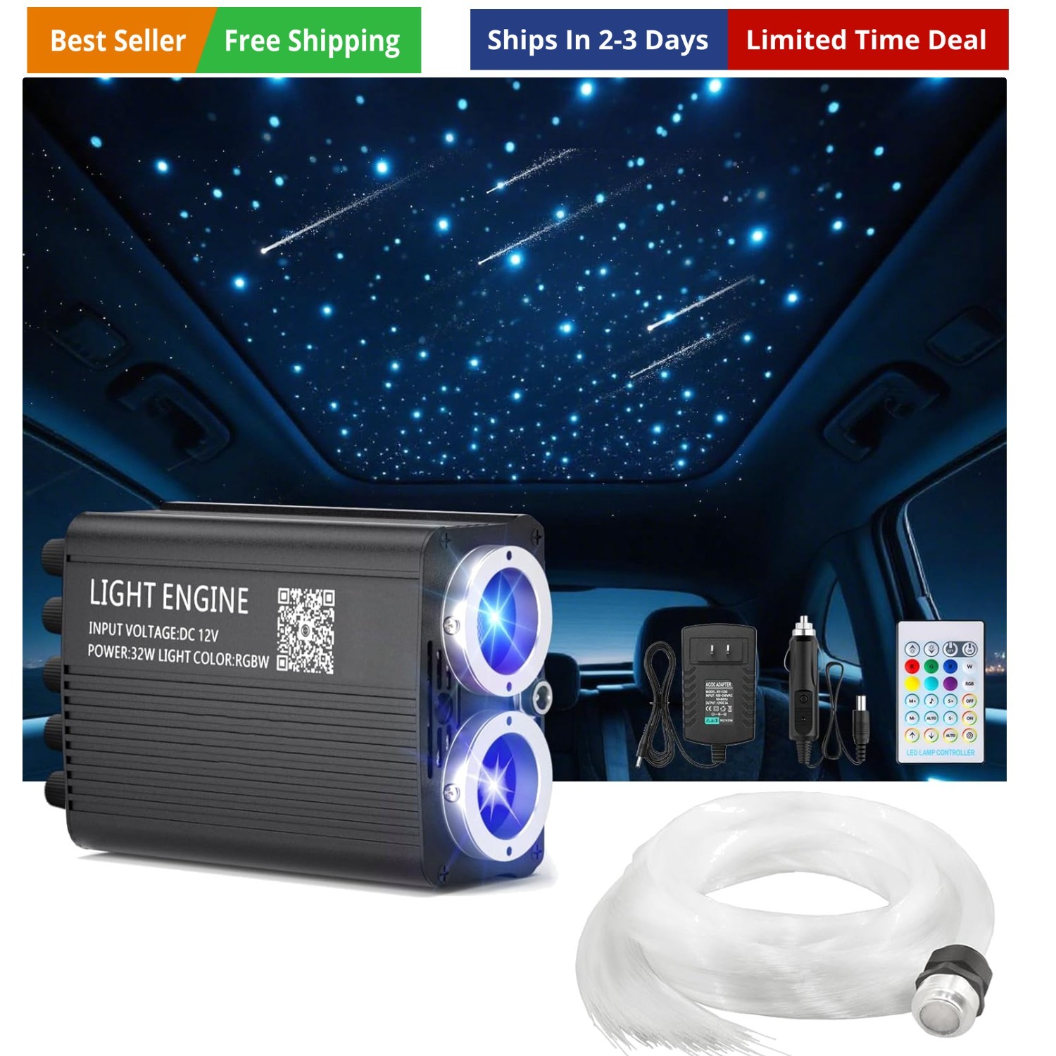 Luxury 1000 Piece 32W Twinkle & Meteor Dual-Engine 200 Shooting Stars RGBW Fi…
