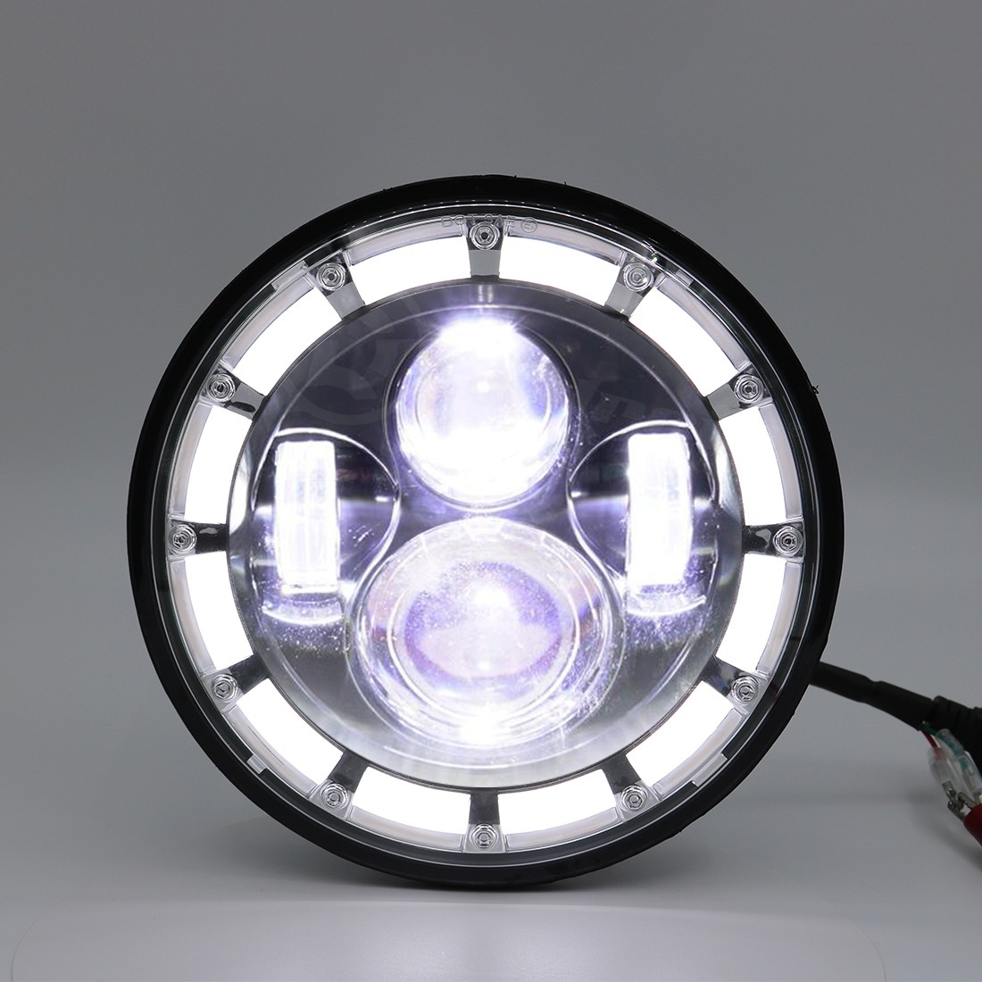 DOT 7″Inch Round Led Headlight Hi-Lo Beam Halo DRL For Ford Mustang 1965-1973
