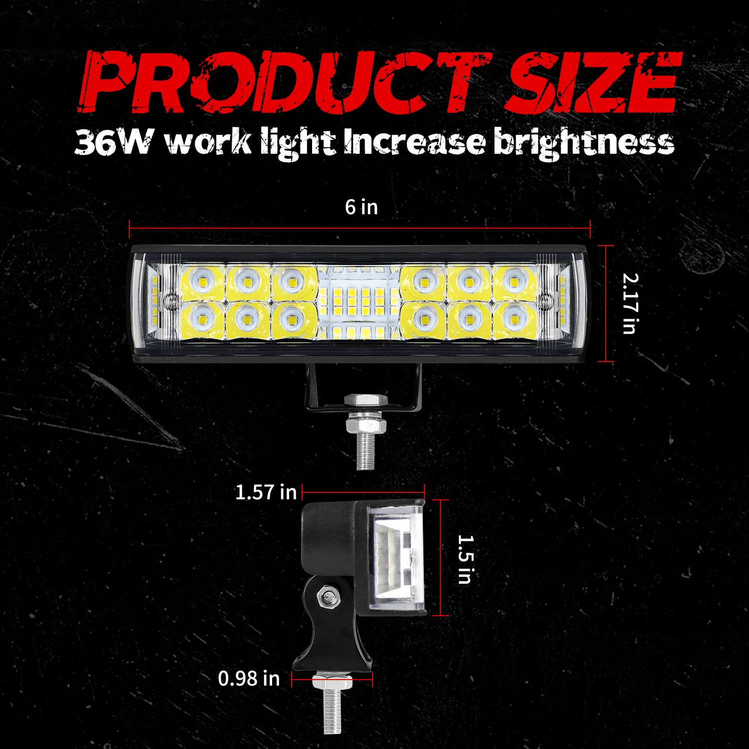 2X 6inch LED Work Light Bar Spot Pods Fog Lamp Offroad Driving Truck 4WD SUV ATV