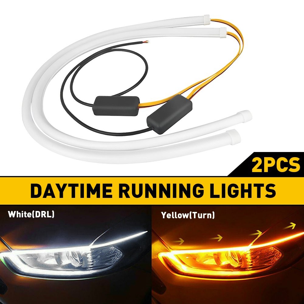 AUXITO Flexible Car Soft Tube Guide LED Lamp Strip DRL Daytime Running Light DRL