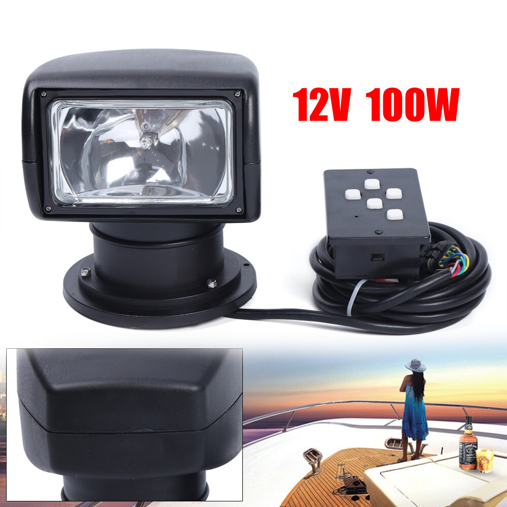 360° Marine Boat Spotlight Searchlight Truck Car Spot Light Remote Control 100W