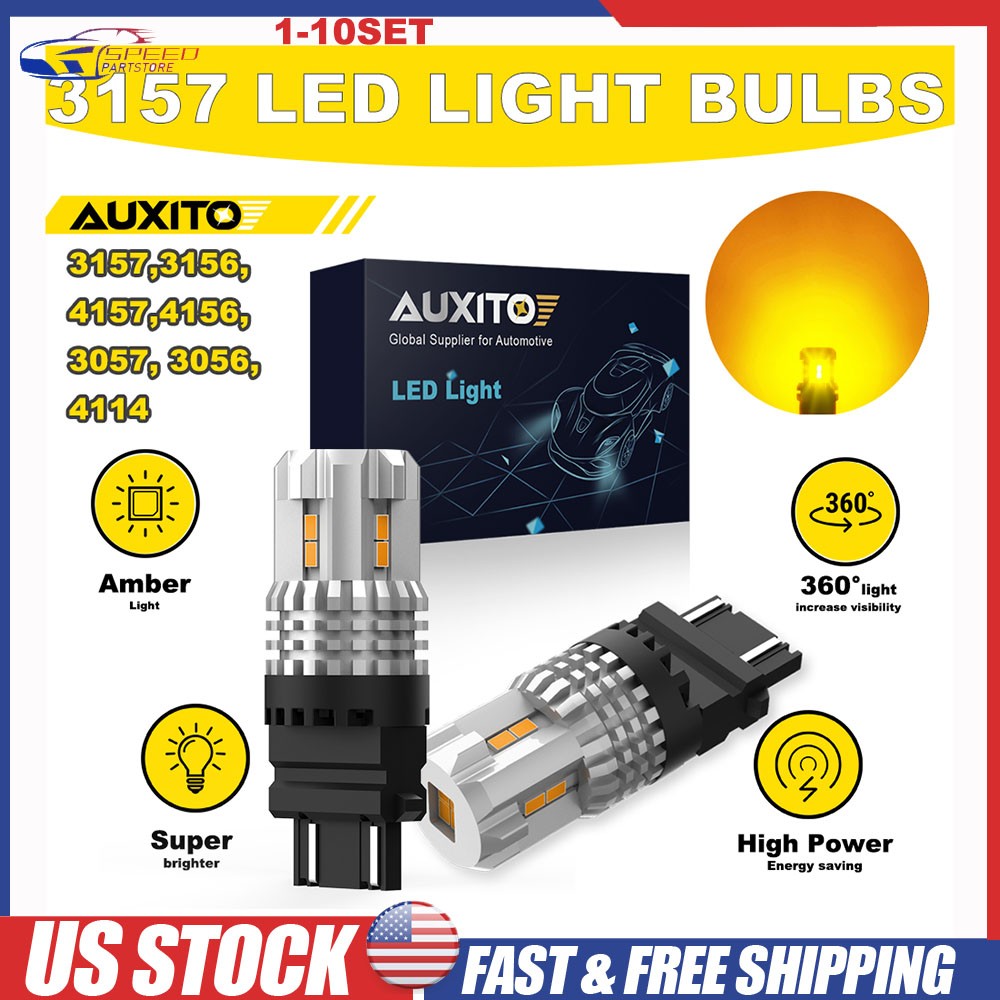 Amber 3157 3156 LED Backup Reverse Turn Signal Light Bulb No Hyper Flash 2-20x