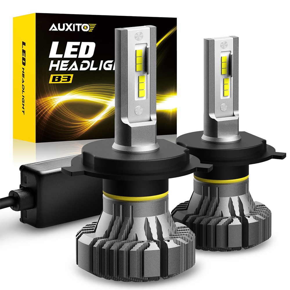 H4 9003 HB2 6500k SUPER WHITE CSP LED Headlights Bulbs Kit High Low Beam 4000LM