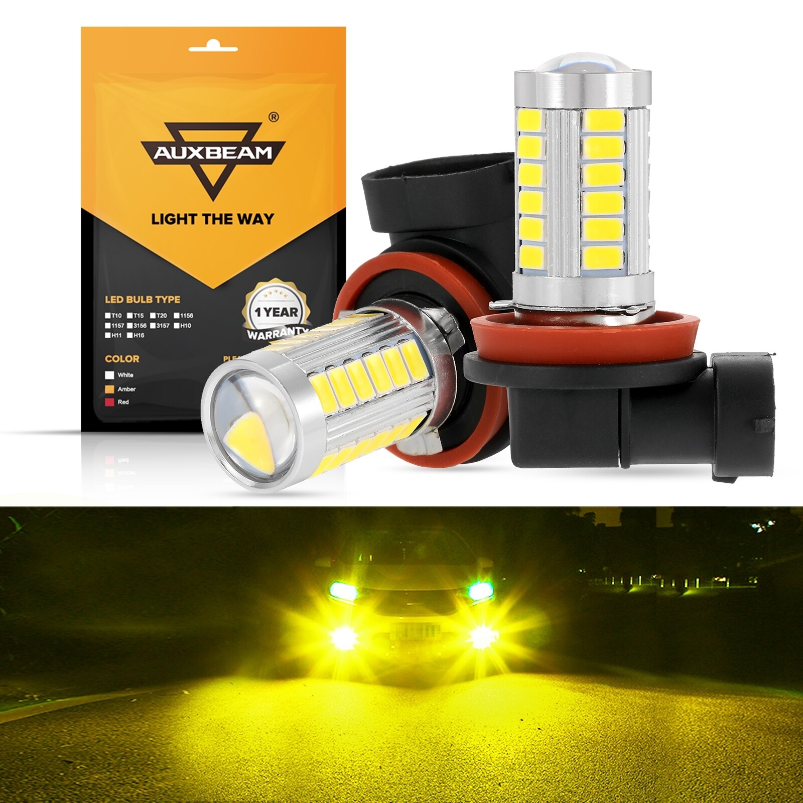 AUXBEAM Canbus LED Headlight+Fog Bulbs 6500K/3000K For Toyota 4Runner 2010-2023