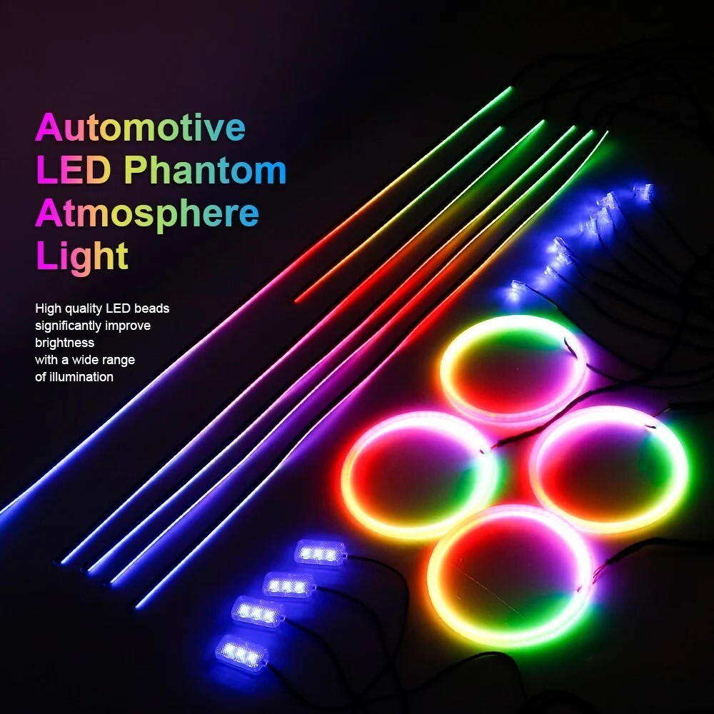 RGB Symphony Car Atmosphere Interior LED Acrylic Guide Fiber Optic Ambient Light