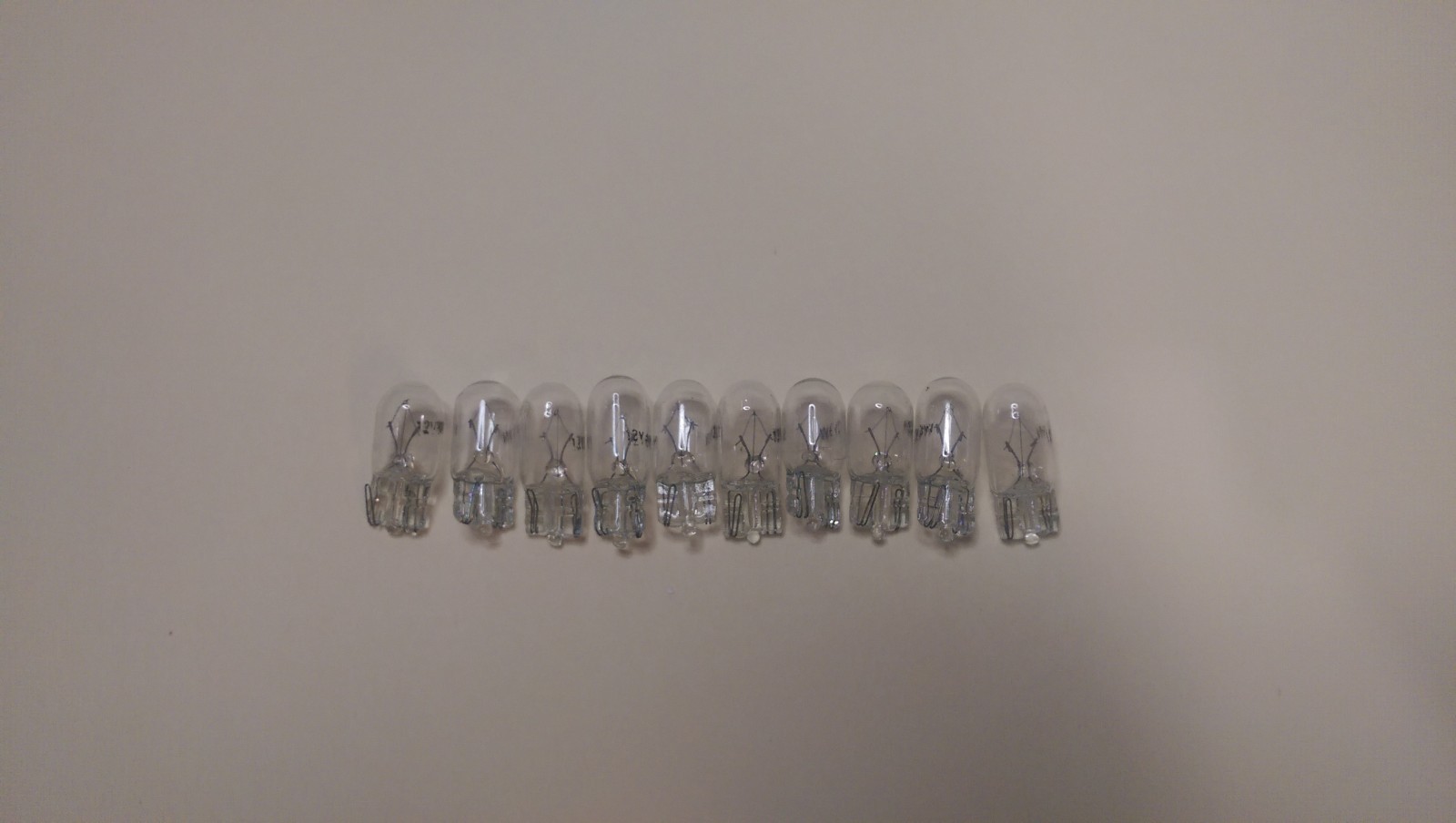 (10) Ten 168 192 T10 Lamp Automotive Bulbs Auto Light Bulb Gauge Cluster