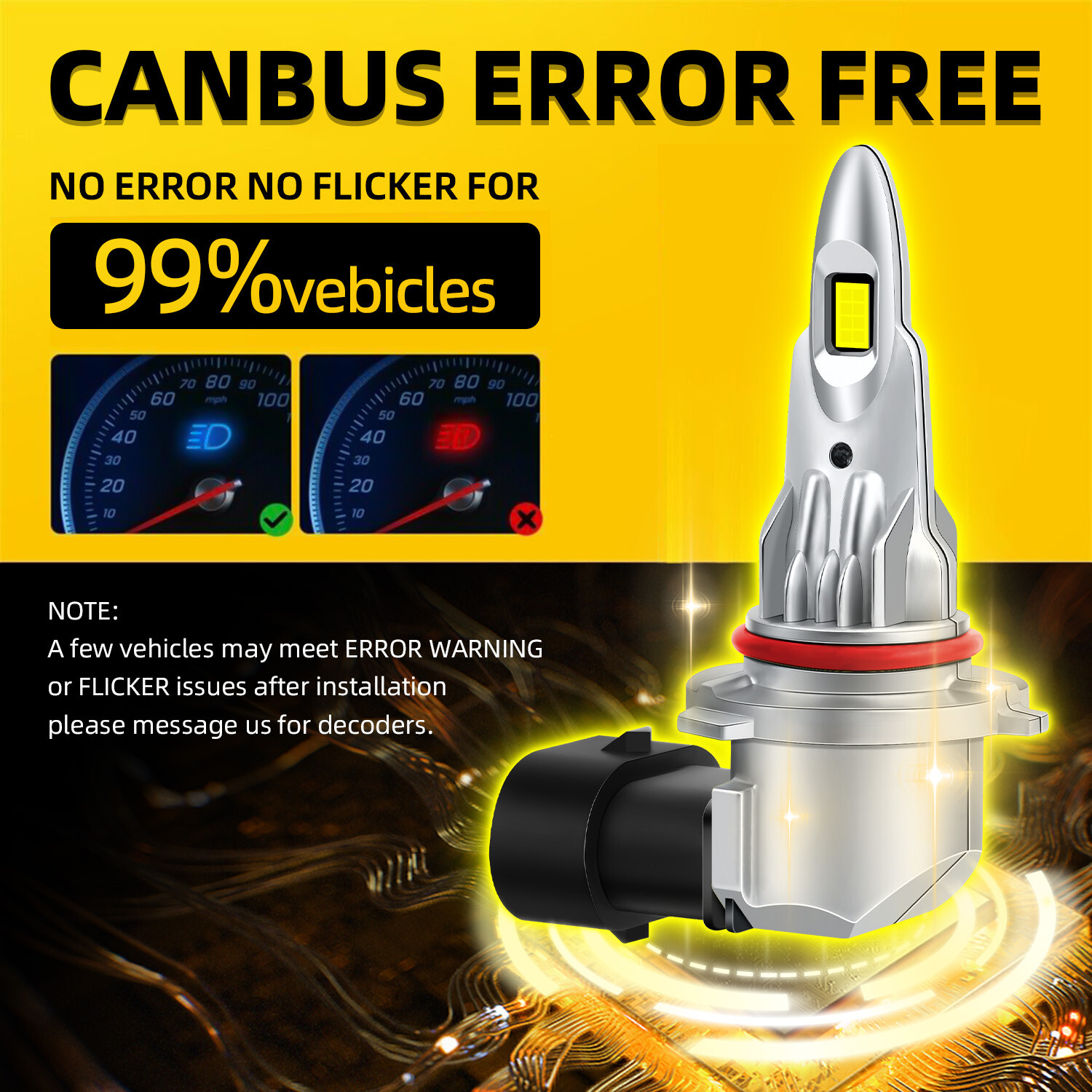 2X 30000LM 9005 LED Headlight Bulb Super Bright Bulbs White 120W High Beam 6000K