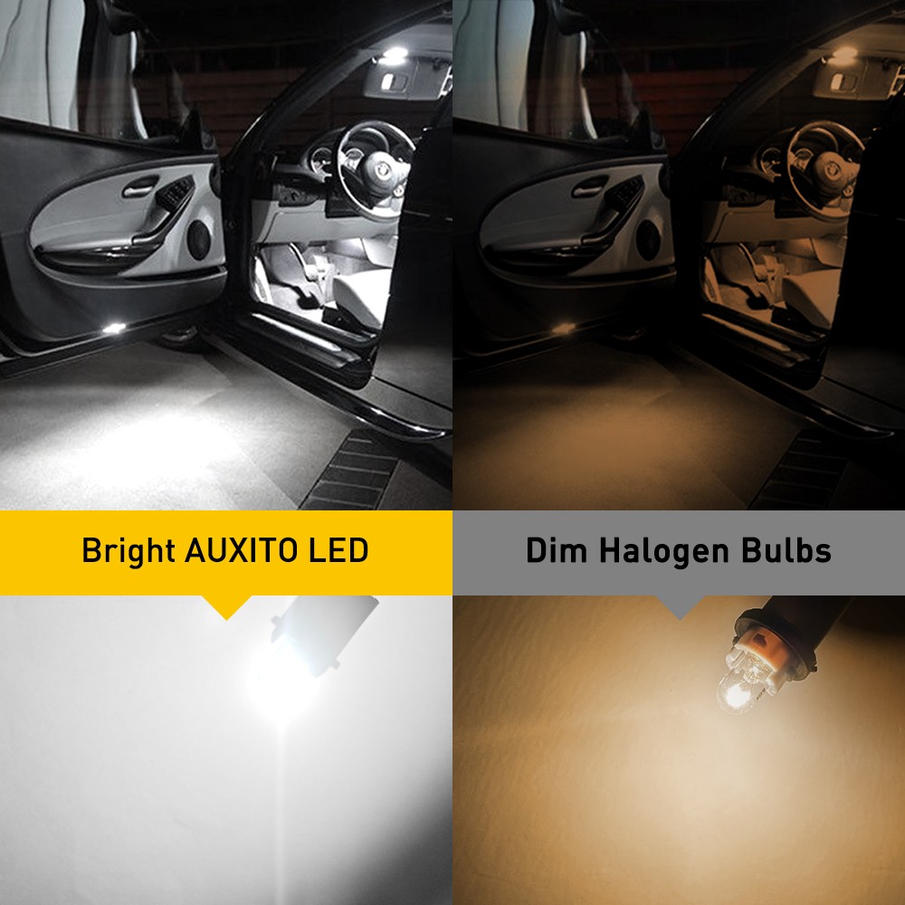 AUXITO Super Bright Canbus T10 194 LED Light Bulbs Xenon white Lamp 2825 10-100X