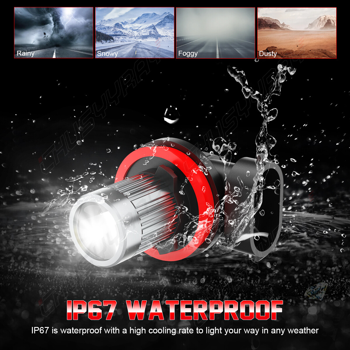 For Toyota Camry 2007-2014 2PCS H11 Fog Light Bulbs Kit White Foglight 6000K