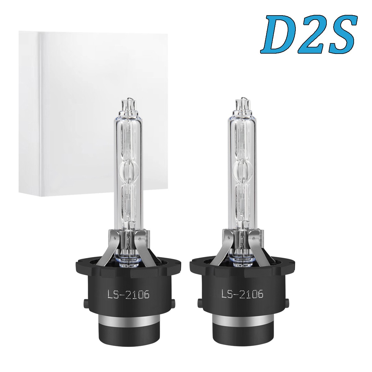 2x D2S 35W 6500K HID Xenon Replacement Low/High Beam Headlight Lamp Bulbs White