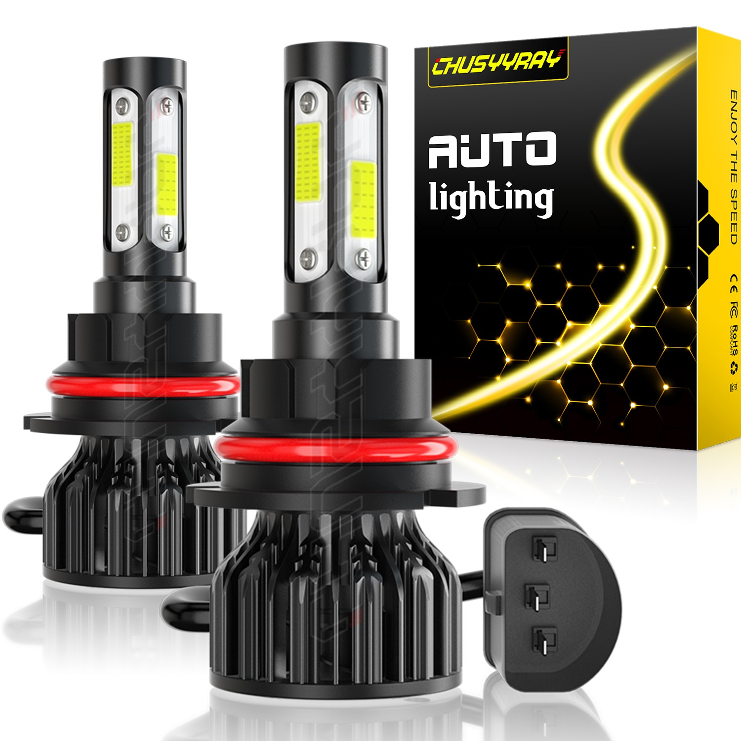 9007/HB5 LED Headlights 1000LM LED Light Bulbs Kit High Low Beam Bright WHite