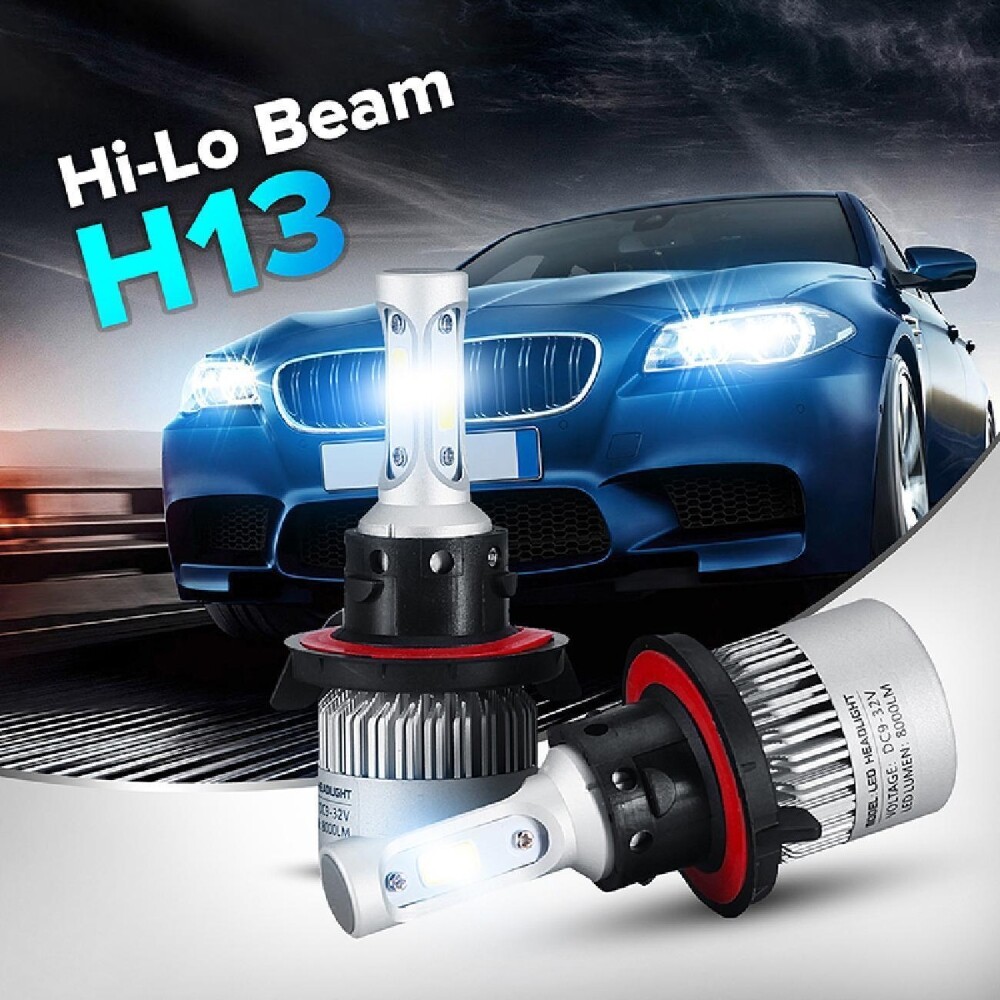 4/6 Sides H13 9008 High Low Beam LED Headlight Bulbs White 6000K Super Bright