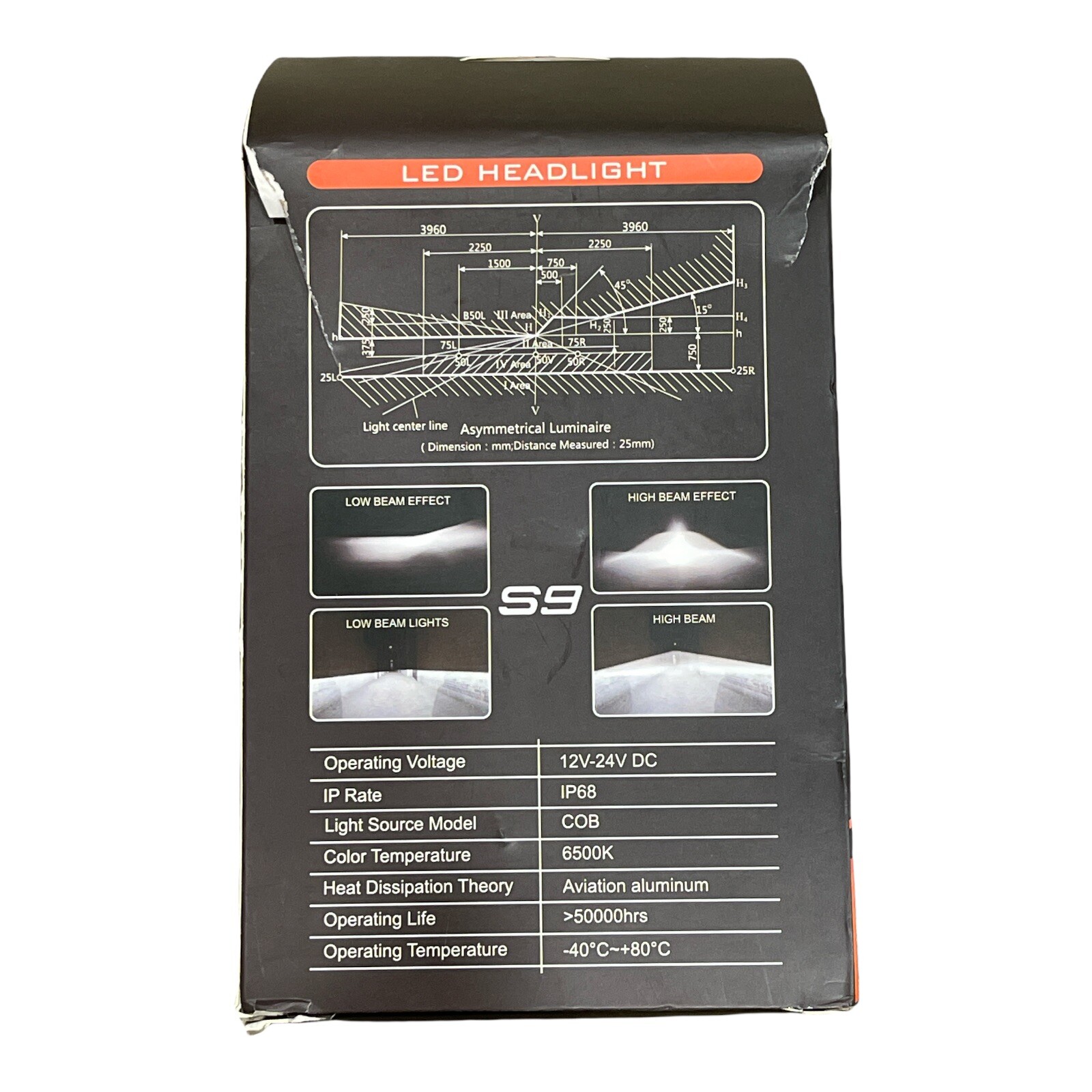 Headlight H11 LED Light Bulbs 6500K Aviation Aluminum