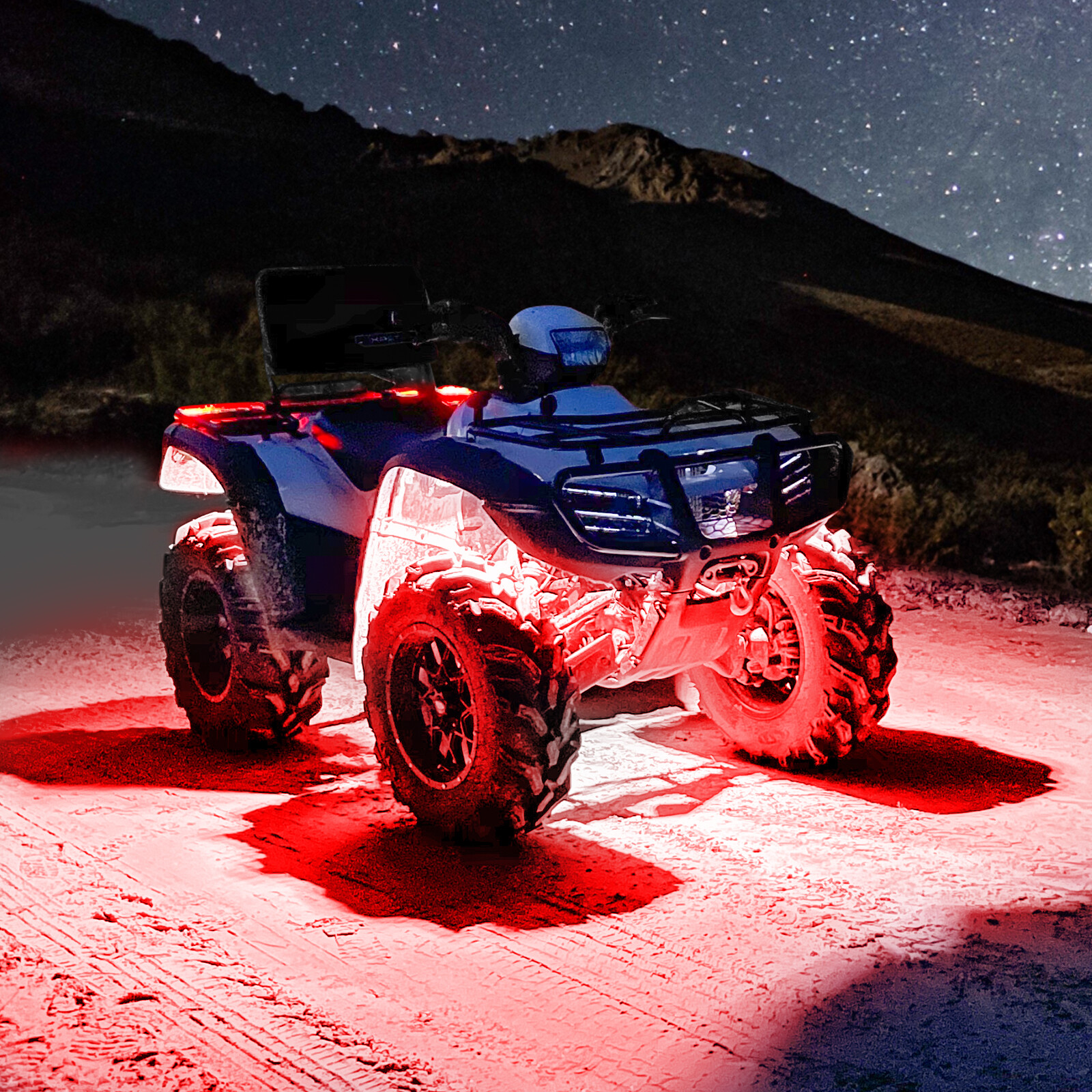 MICTUNING 16 Pods Q1 RGBW LED Rock Lights,Multicolor Underglow Remote Controller
