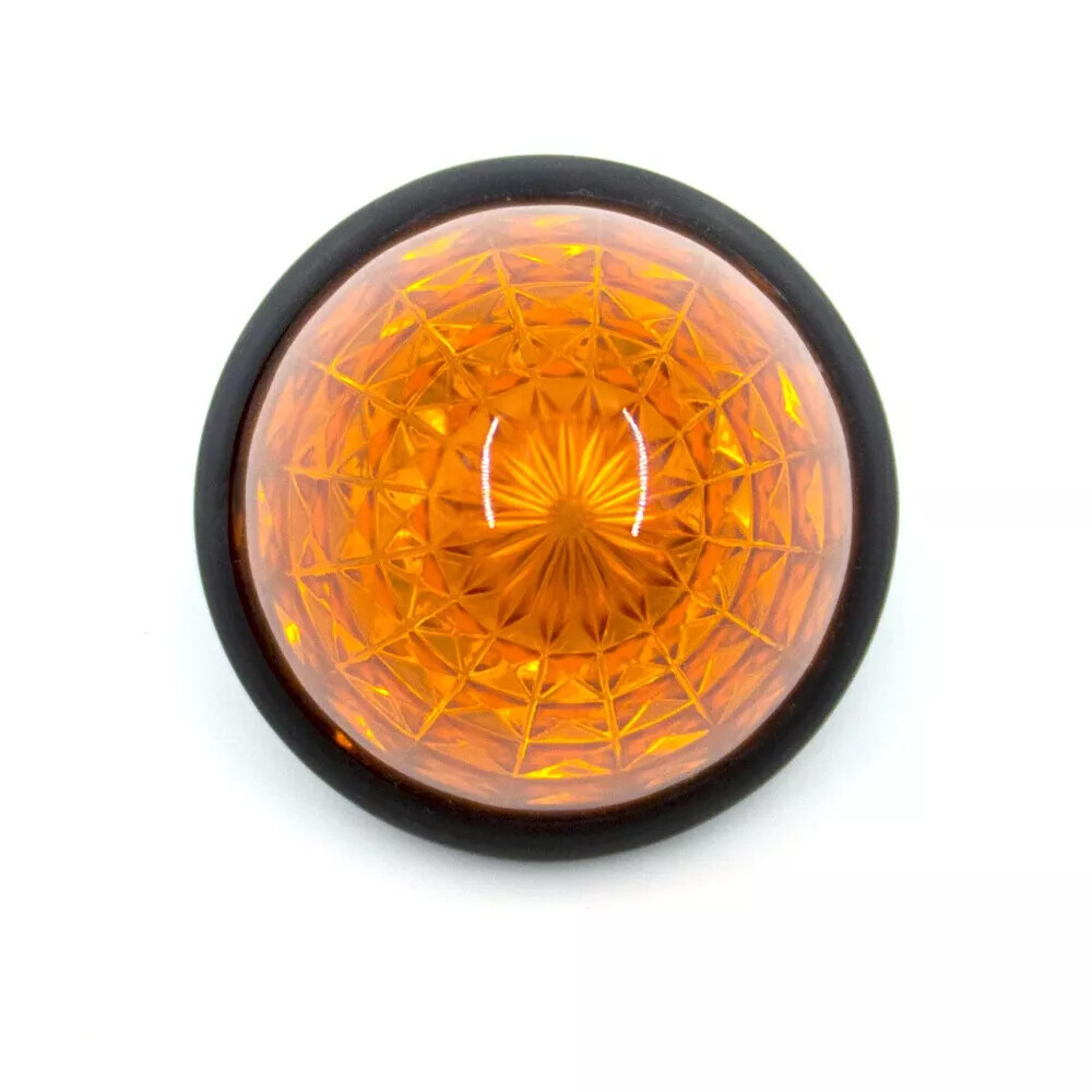 4pcs 3 Inch Round Cone Amber 16 LED Indicator Side Marker Light 12V Lorry Truck