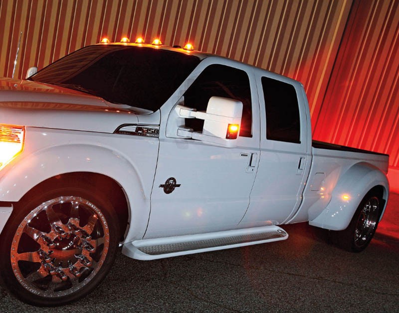 4pc Smoked Lens LED Fender Bed Side Marker Lights (Amber + Red) For Dodge RAM HD