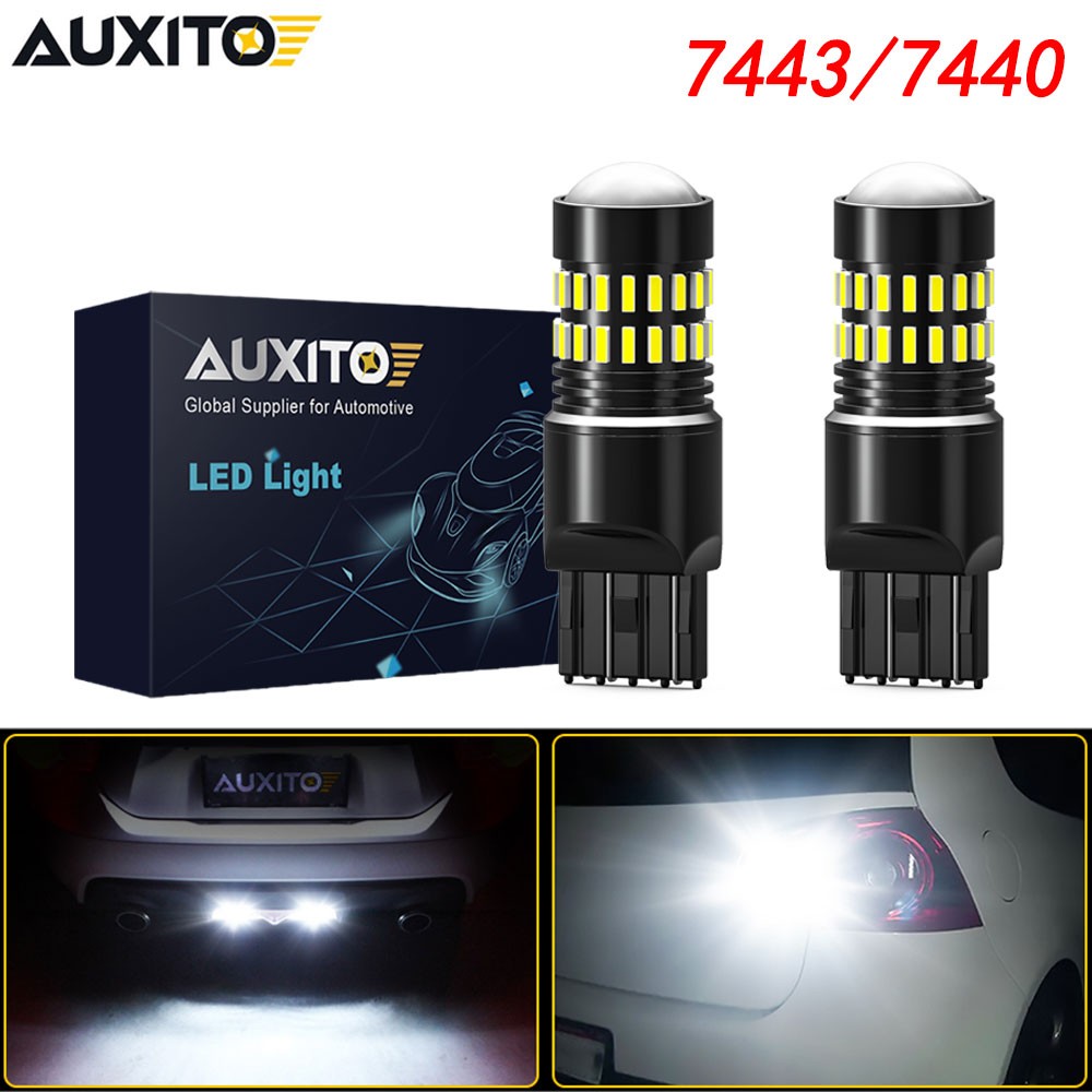 2-20X AUXITO 7443 7440 LED White Reverse Backup Light Bulbs Canbus Error Free