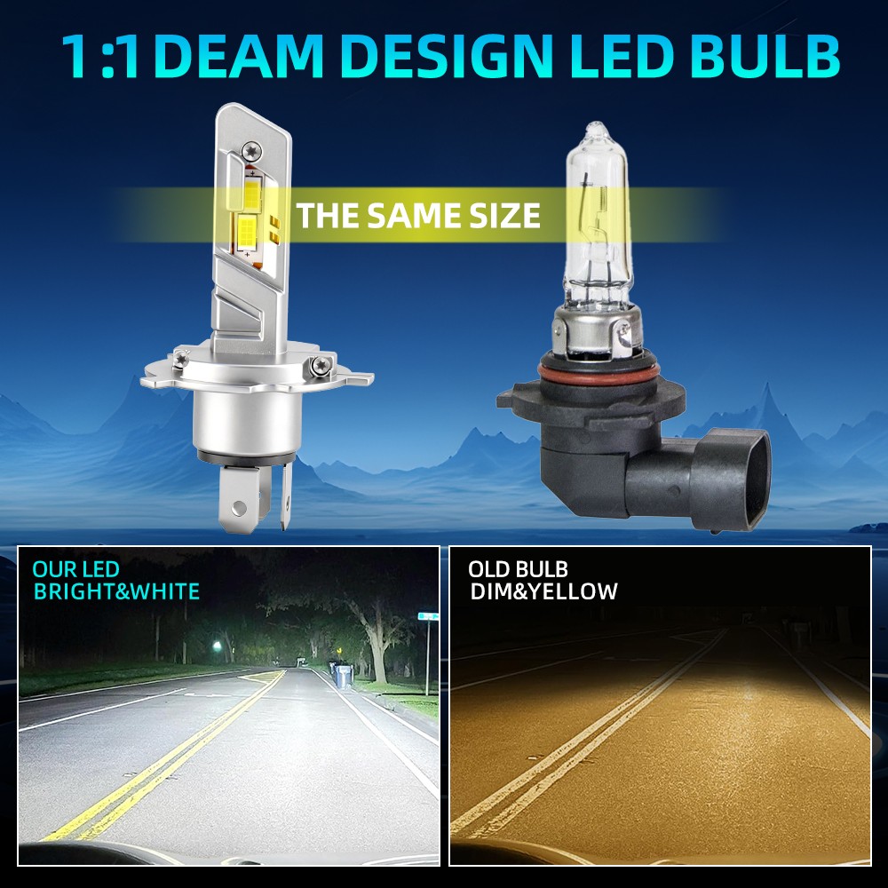 2x 6000K LED Headlight Bulbs H4/9003 High&Low Beam For Honda Element 2003-2010