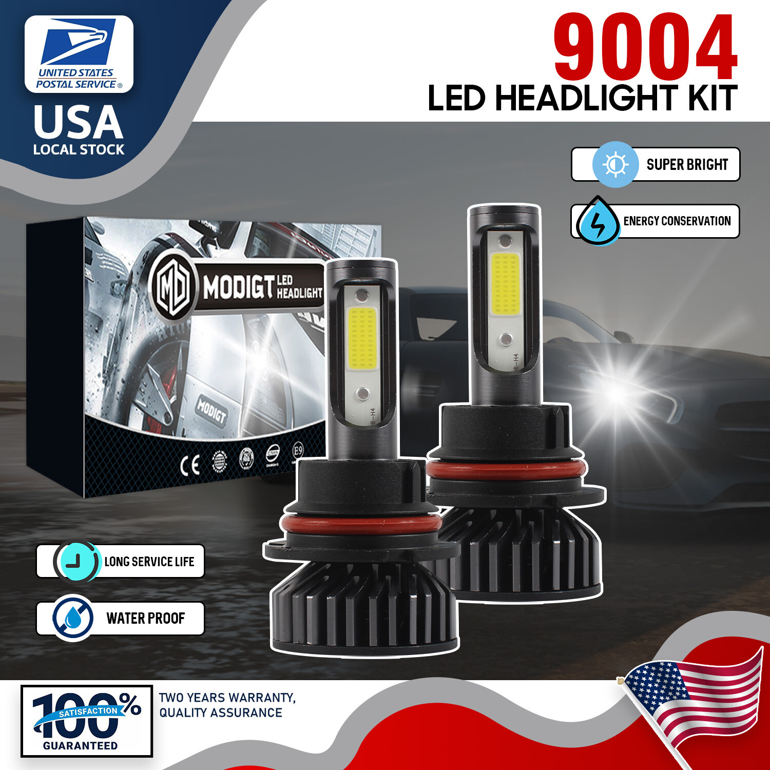 9004 HB1 LED Headlight Kit 120W 20000LM High Low Dual Beam Bulbs 6000K White