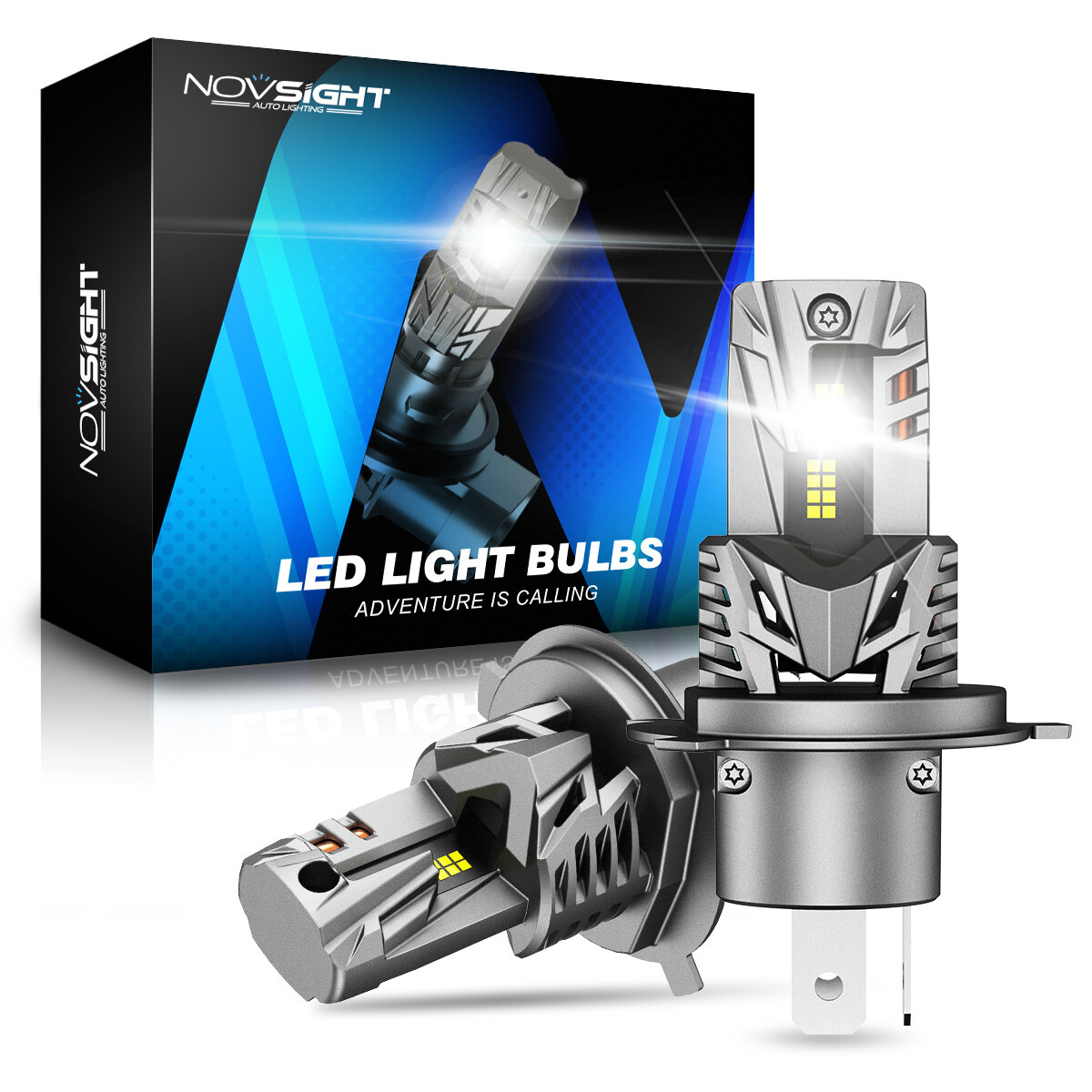 NOVSIGHT H7 H11 9005 9006 LED Headlight Bulbs Kit H/Low Beam 20000LM 500% Bright
