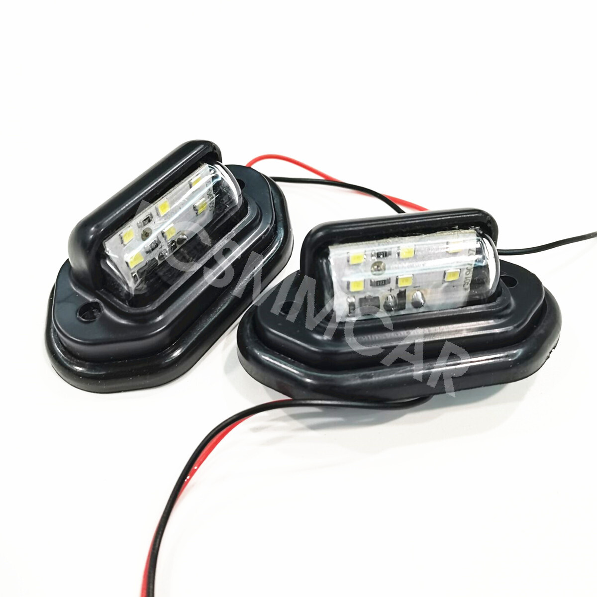 2 Pcs LED License Plate Lamp Tail Light For Car Boat Truck Waterproof 12-24V