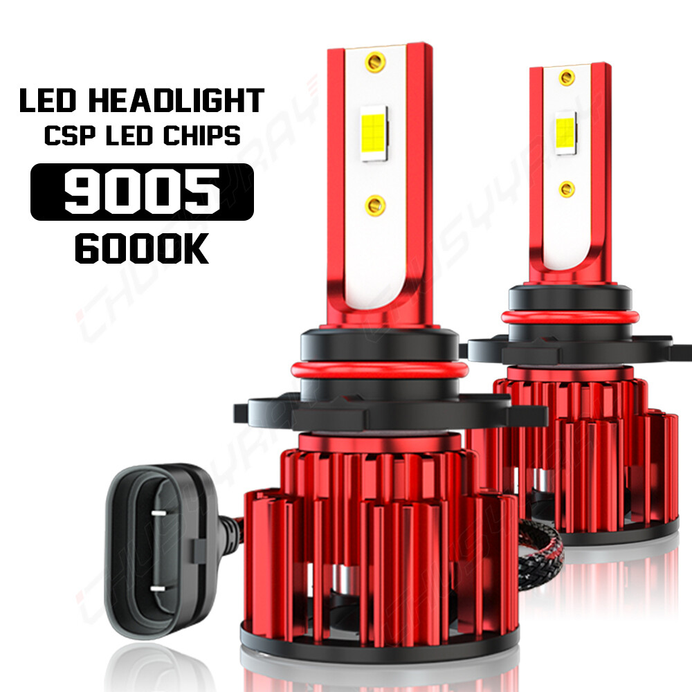 2x 9005 LED Headlight Bulbs high/Low Beam for Chevrolet Impala 2016-2019