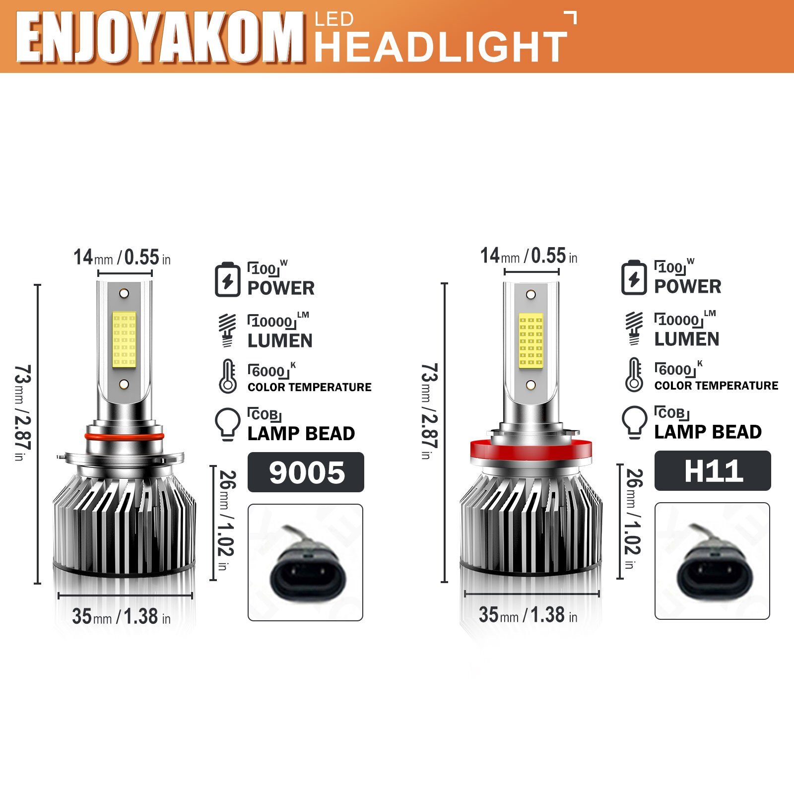 For Chevrolet Traverse 2009-2012 Combo LED Headlight Bulbs 9005+H11 Hi/Low Beam