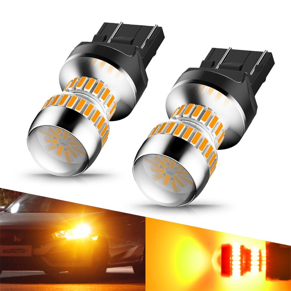 AUXITO 7440 LED Bulbs Amber for Turn Signal Lights 54smd CANBUS 7441 7443 2/4x