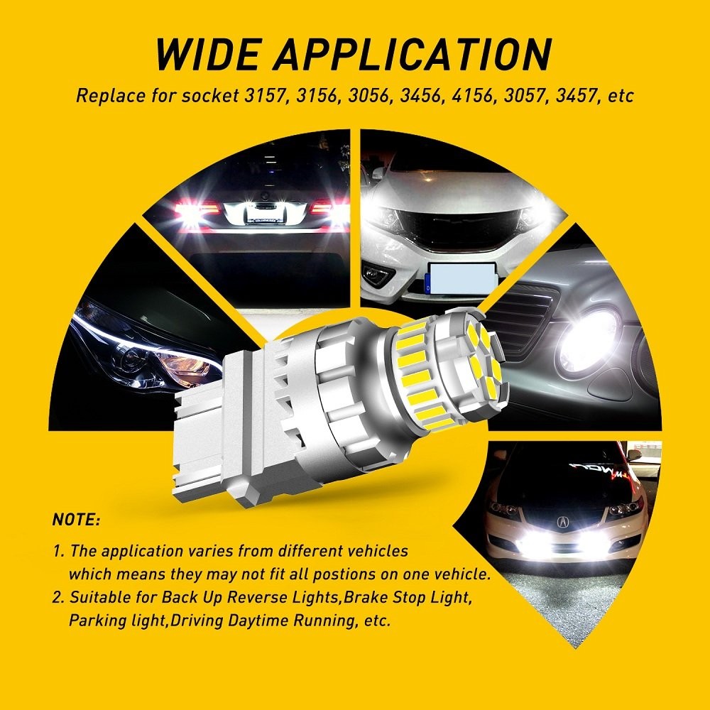 2x 3157 3156 LED Reverse Backup Turn Signal DRL Light Bulbs 6500K White CANBUS