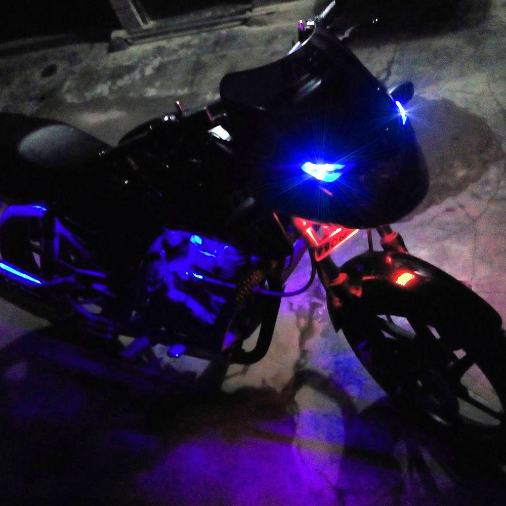 10000K Ultra Blue 5SMD 2825 168 194 LED Bulbs For Motorcycle Bike Parking Lights
