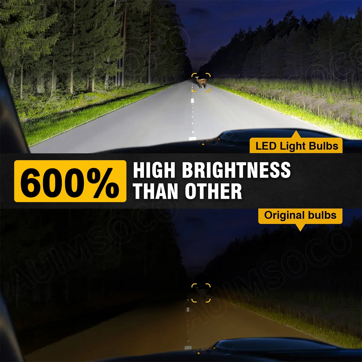 D2S/D2R/D2C + 9006 Front LED Headlight Low Beam Fog Light Bulbs 20000w 6600000lm