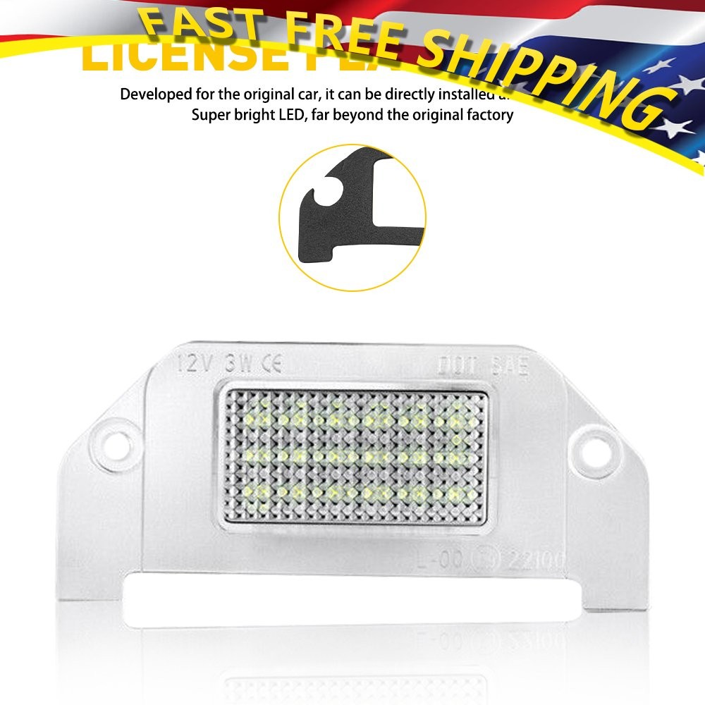 For Dodge Bright White 18-LED License Light Plate 6000K Bright Super Accessories