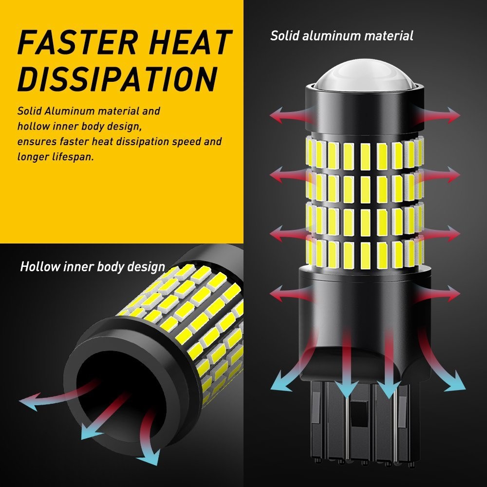 AUXITO 7443 7444 7440 Car Reverse Backup Parking LED Bulbs High Power Indicator