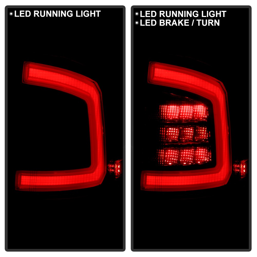 For 1994-2004 Chevy S10/ GMC Sonoma Chrome LED Tube Tail Lights Brake Lamps Pair