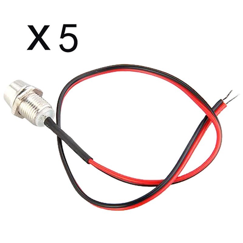 5pcs Auto LED Indicator Lights Dashboard Lamp 12V Driving Beam Luminous Bulb Set