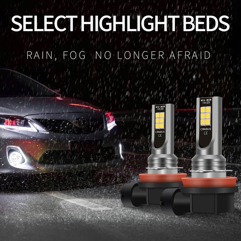 Combo 9005+H11+H11 LED Headlight Kit Fog light Bulbs High Low Beam 6000K White A