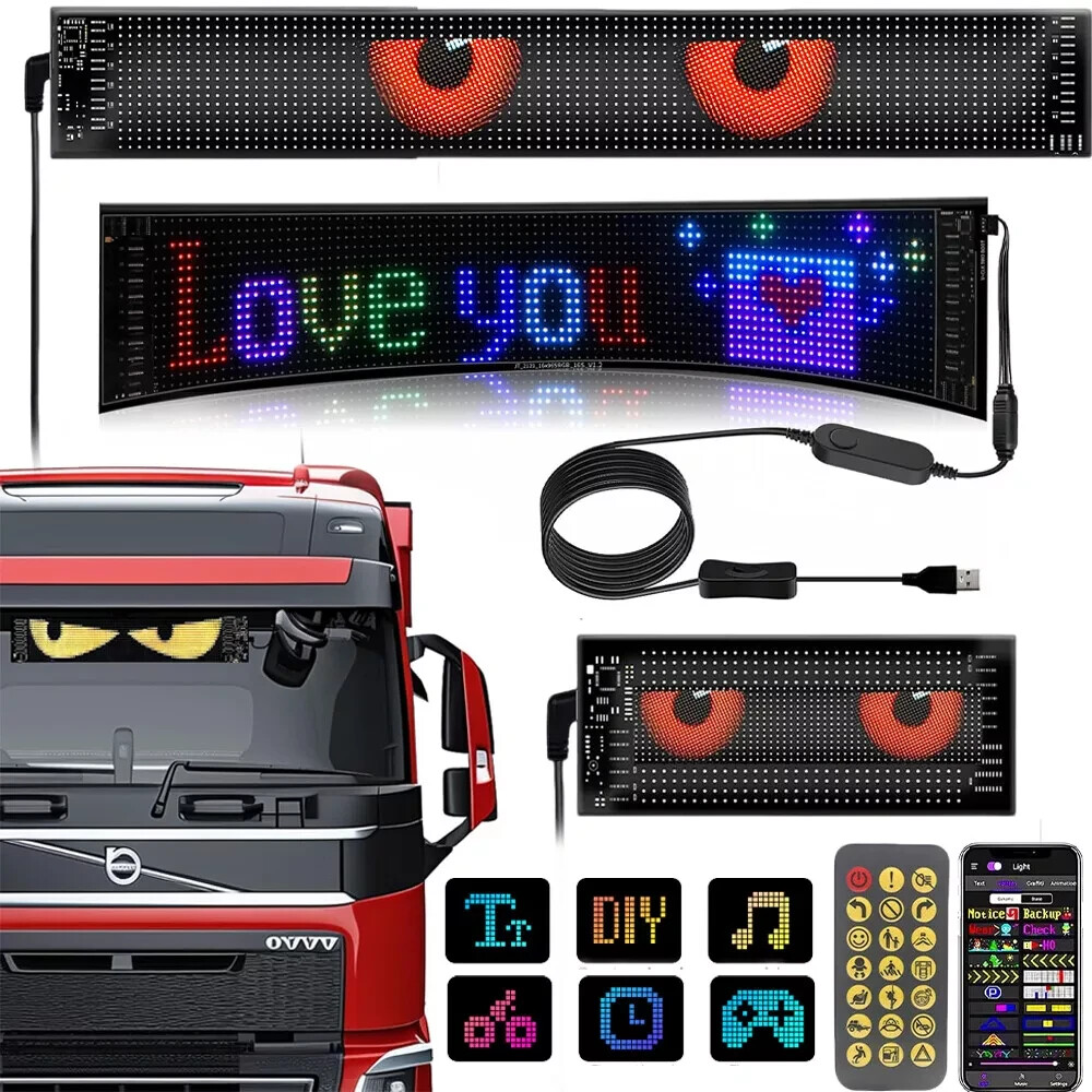 200CM Truck Specific Devil’s Eye LED-Screen Car Eye Truck Dynamic LED Light USA