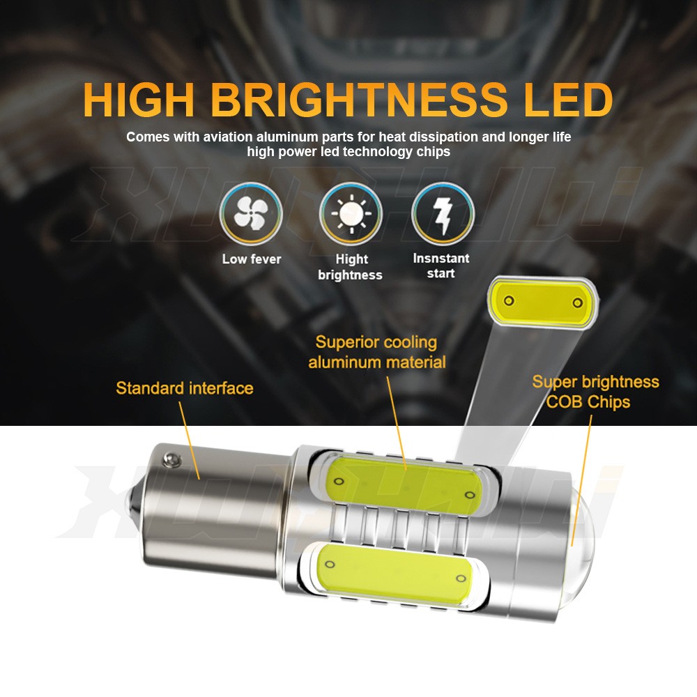 1156 LED Bulbs White High Power COB Chips 360° Illumination