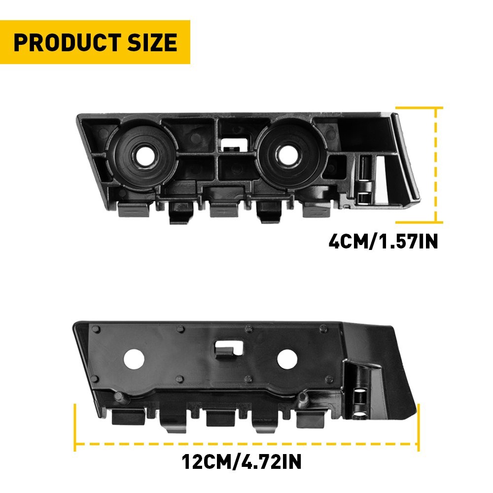 Pair Bumper Bracket For 2015-2017 Ford Mustang Front Left Right ABS FR3Z17C947B